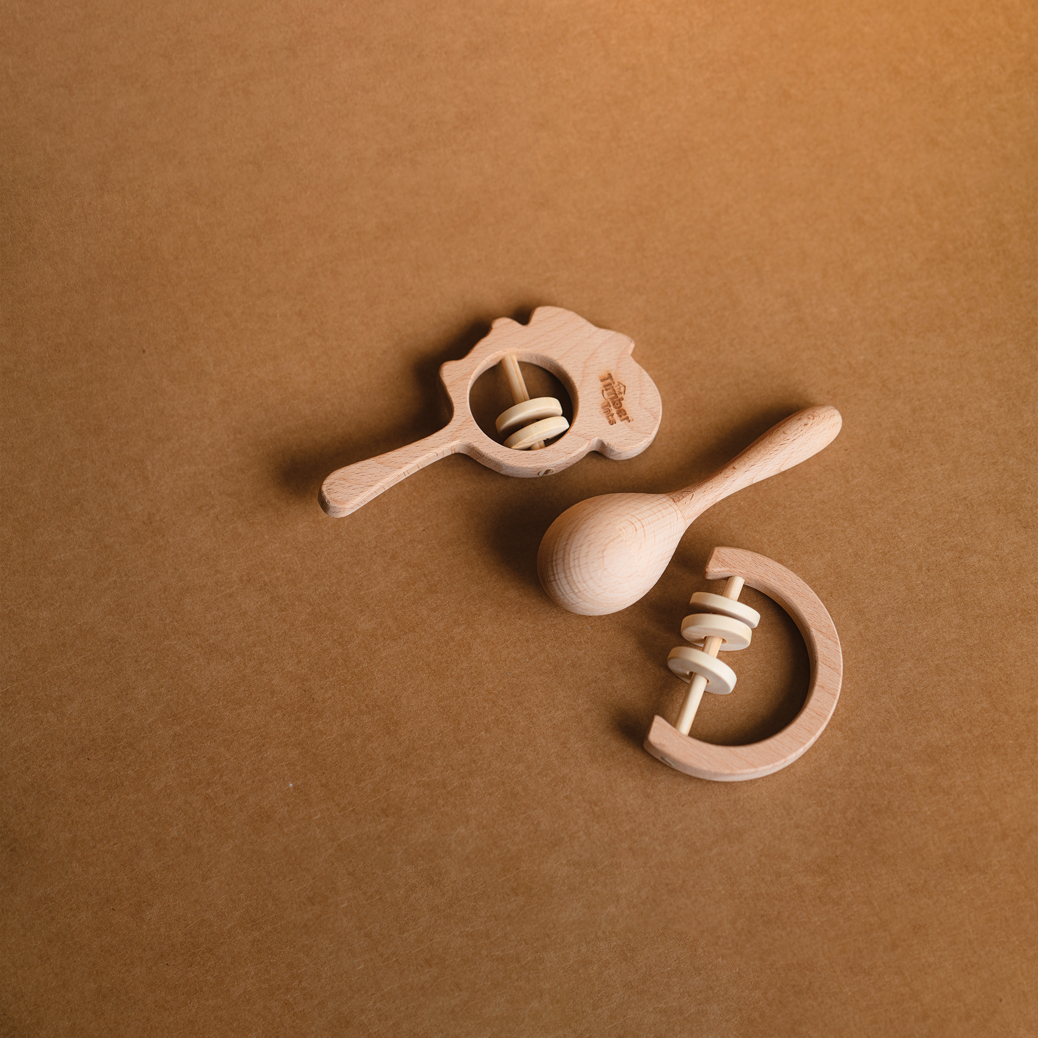 Wooden Rattle - Combo (Set of 3)