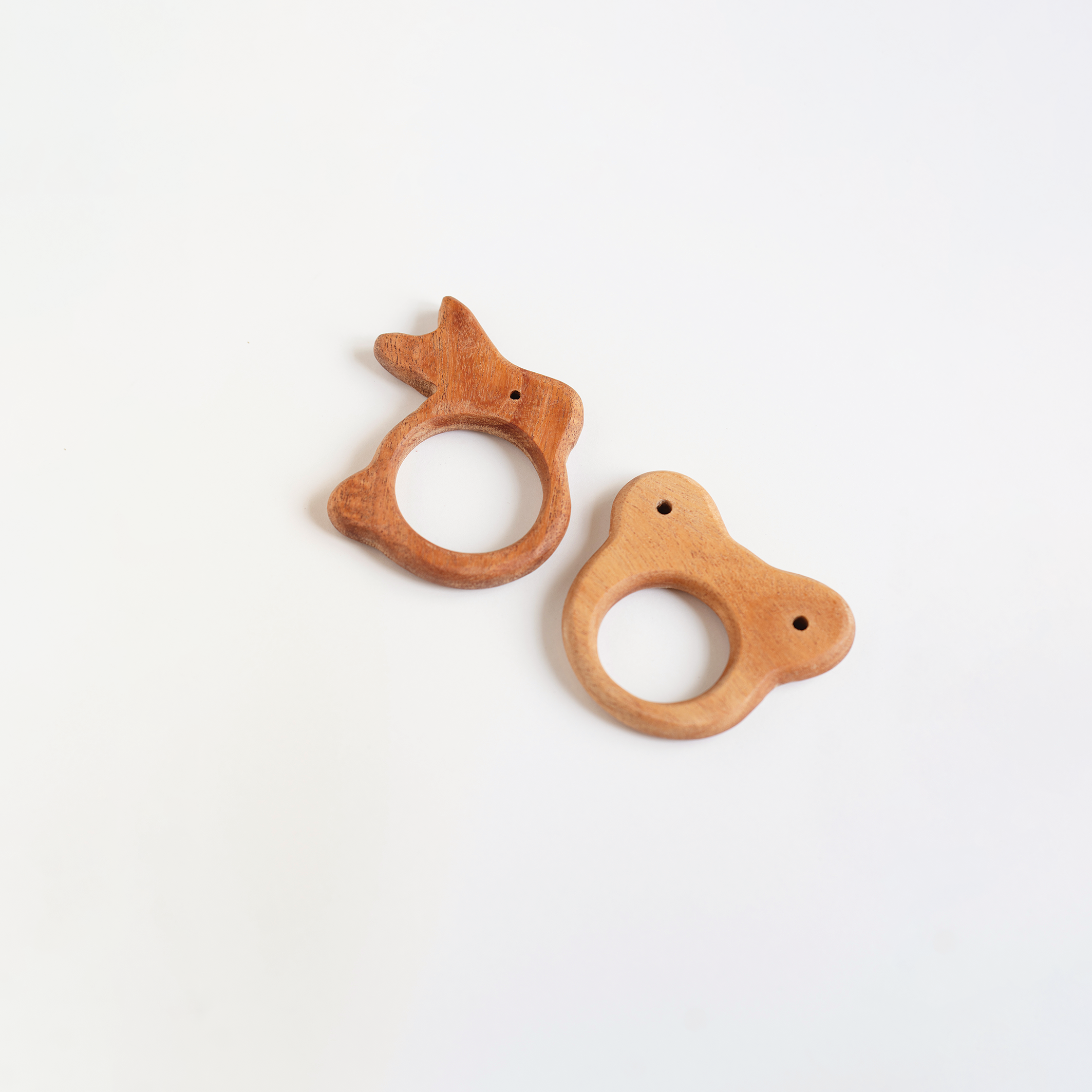 Bunny & Bear Wooden Teethers-Pack of 2