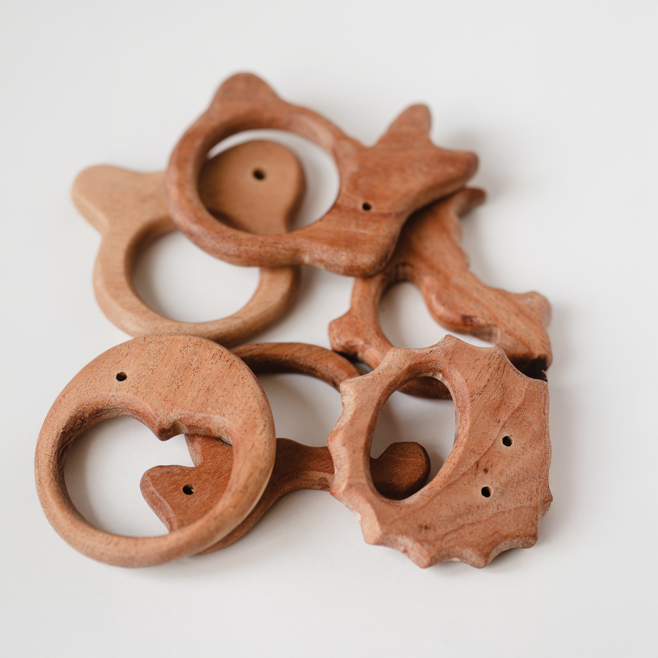 Sun & Moon Wooden Teethers-Pack of 2