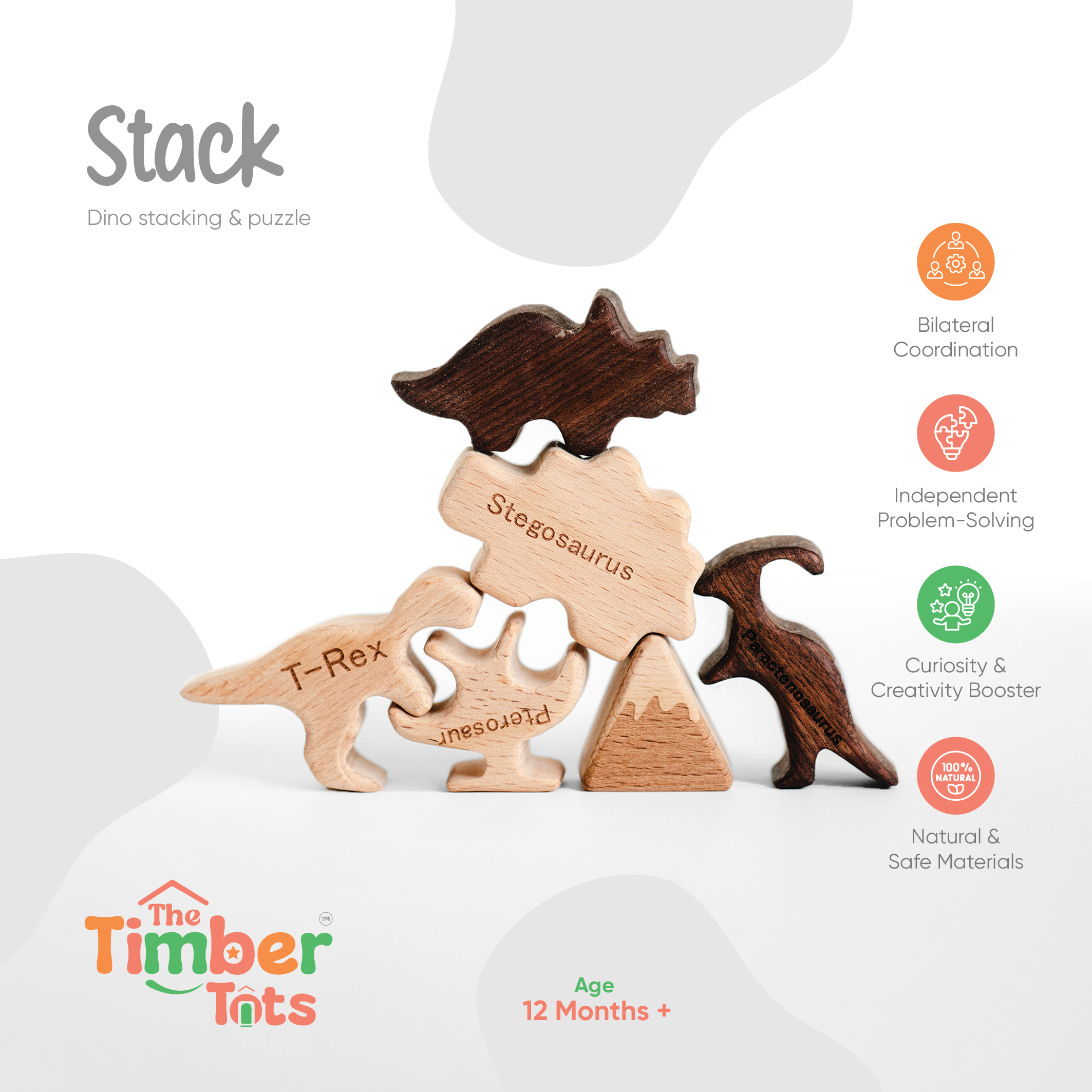 Dino stacking & puzzle