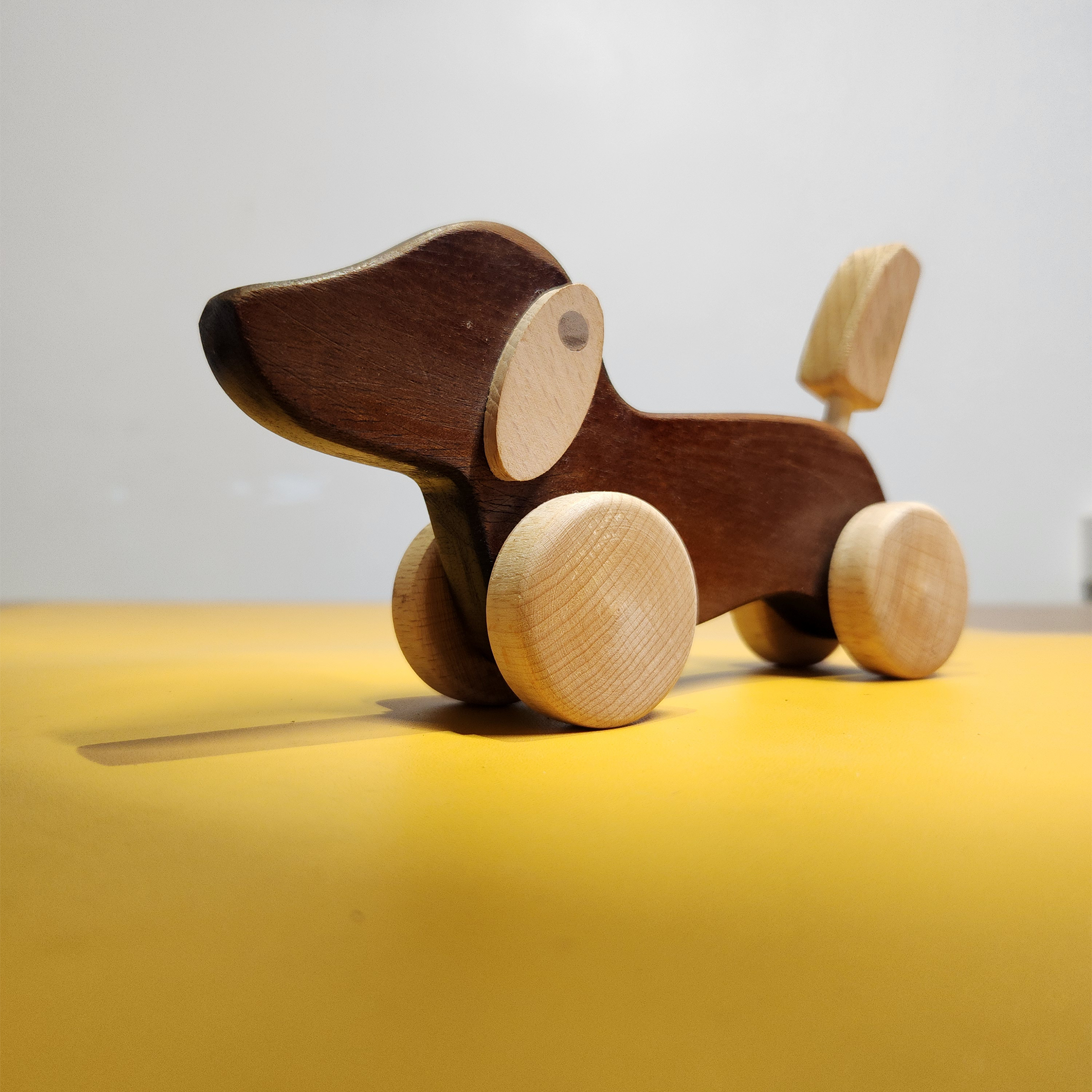 Wooden Dog Roller Toy