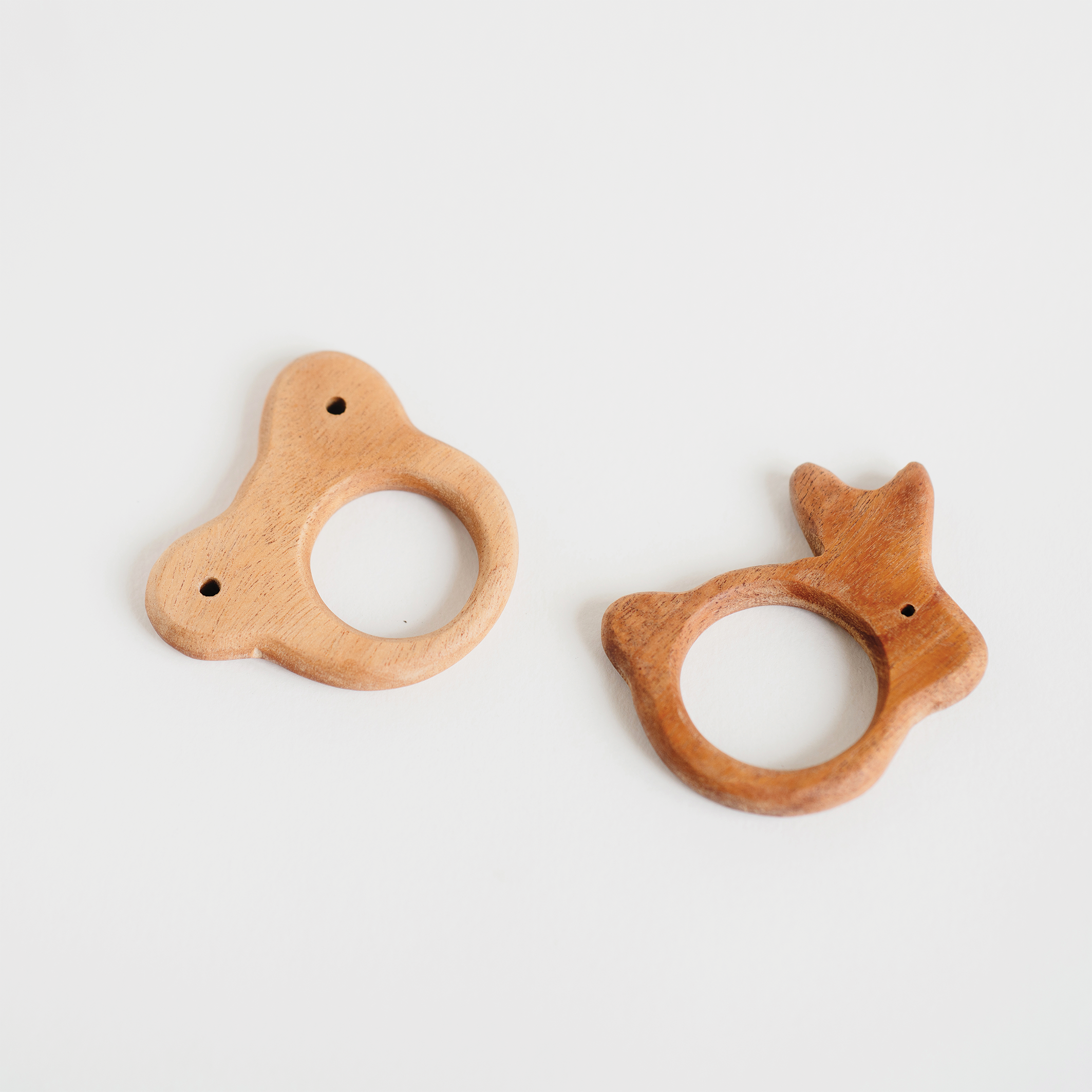 Bunny & Bear Wooden Teethers-Pack of 2